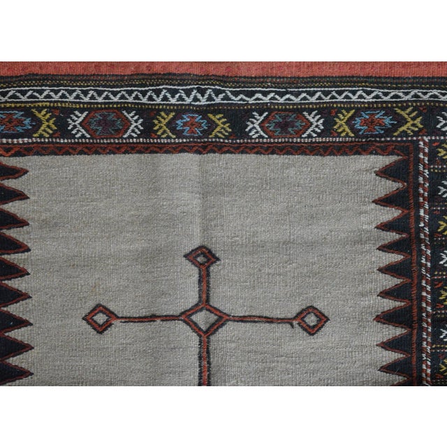 Vintage Persian Afshar Sofreh Rug For Sale - Image 4 of 10