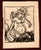 Pencil and china ink drawing on paper. Not signed. Good condition. This piece is attributed to the mentioned...