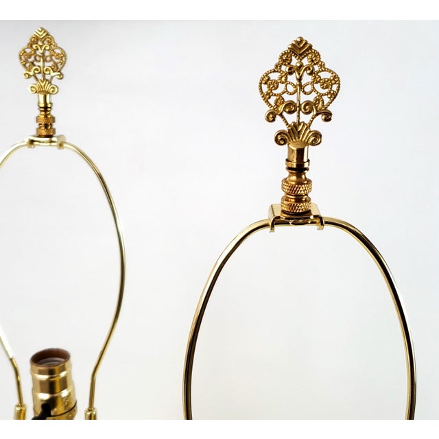 Large Lamps Ginger Jar Pair Yellow For Sale - Image 9 of 10