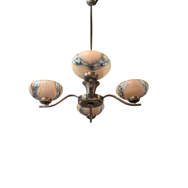 4-Arm Pendant Light by Paavo Tynell for Oy Taito, 1940s For Sale - Image 14 of 18