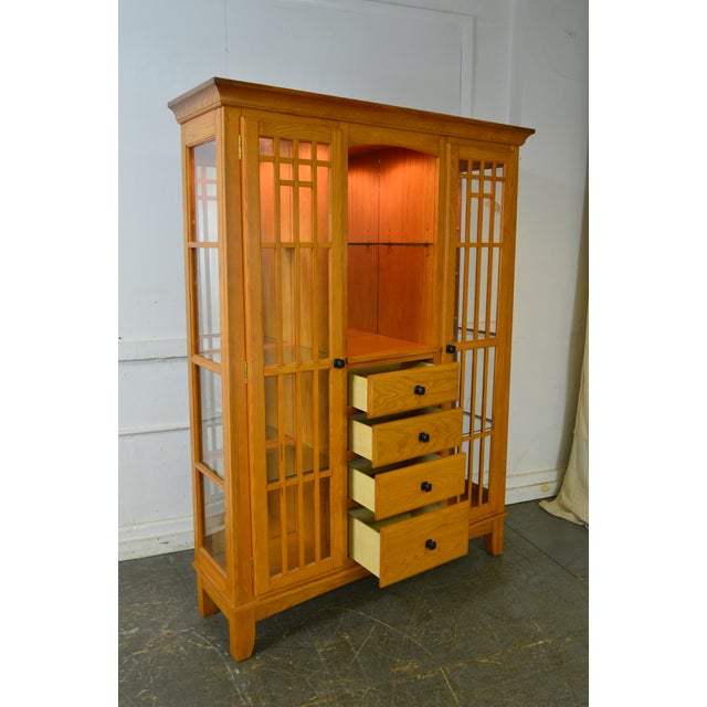 Mission Oak Arts & Crafts Style Curio Display Etagere Chairish