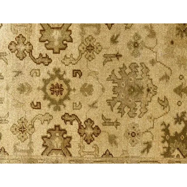 Persian 1980s Beige Oushak Runner, 3'3" X 12' For Sale - Image 3 of 6