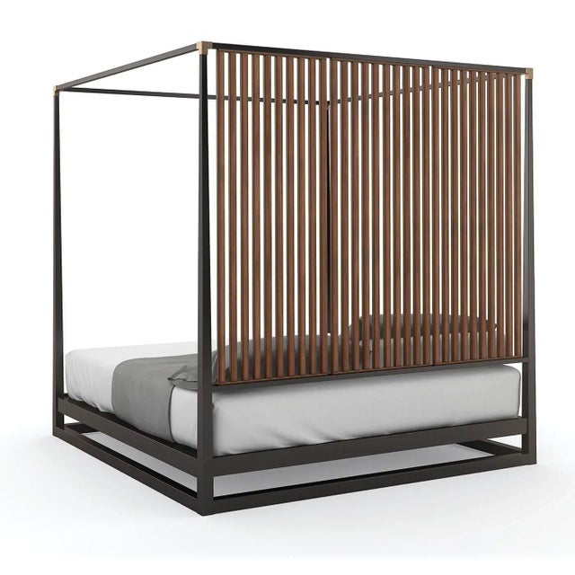 Mid-Century Modern Mid Century Modern Style Canopy Bed For Sale - Image 3 of 12