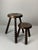 Mid-Century Modernist French Brutalist Wood Turned Tripod Stools, 1950s, Set of 2 For Sale - Image 15 of 18