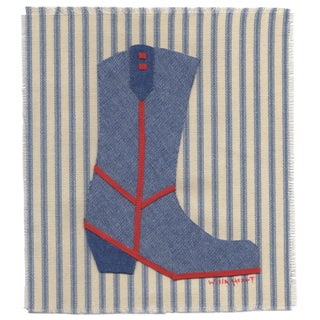 Dottie the Cowboy Boot by Willa Heart in Brimfield Black Frame, Mini Art Print For Sale