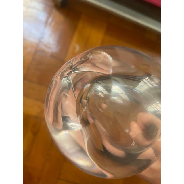 Pair of Vintage Mid 20th Century Mats Jonasson Art Glass Bud Vases Signed For Sale - Image 12 of 13