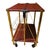 Metal Vintage Folding Bar Cart in Brass and Faux Burl Wood, 1970s For Sale - Image 7 of 9