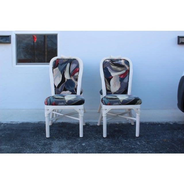 Vintage pencil reed dining chairs These chair beautiful craftmanship They have some loss to finish, and they new...