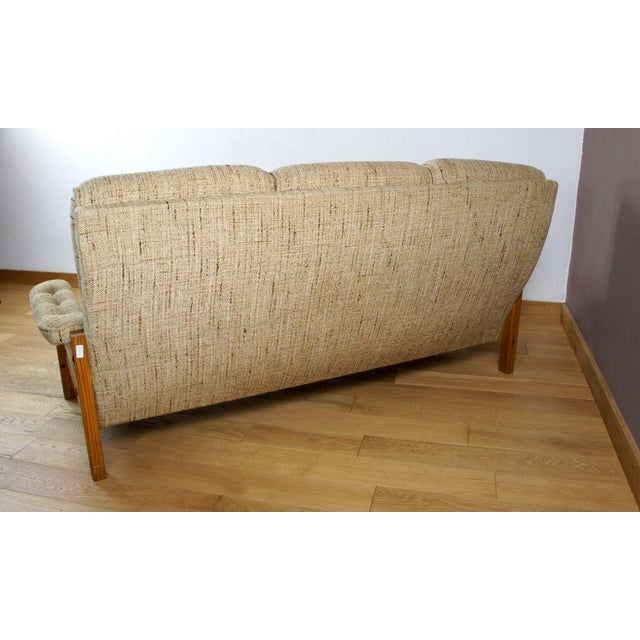Wood Vintage Scandinavian Sofa in Pine, 1970s For Sale - Image 7 of 8