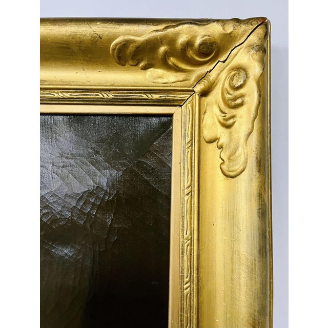 Large Oil Canvas Mother and Child Signed L. Nicolas, Elisabeth Vigee-Lebrun For Sale - Image 11 of 12