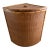 Rattan Corner Hamper Basket With Triangular Design For Sale