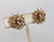 Mid-Century Modern Vintage 1960s Signed Castlecliff Goldtone & Clear Rhinestones Flower Clip Earrings-2 Pieces For Sale - Image 3 of 7