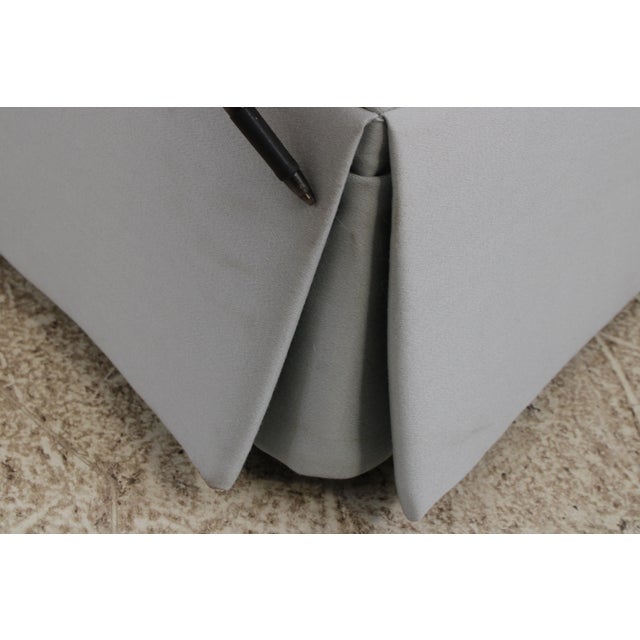 Vanguard Square Tufted Upholstered Ottoman For Sale - Image 10 of 14
