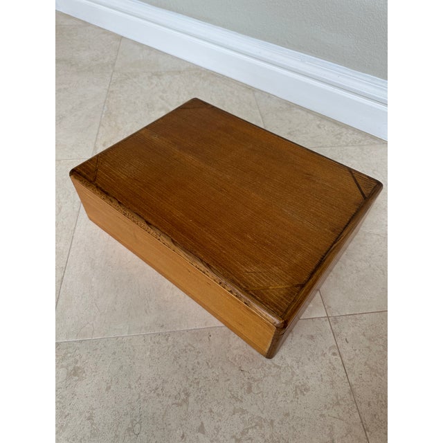 Vintage Mid-Century Handmade Inlaid Box With Internal Shelf For Sale - Image 18 of 18