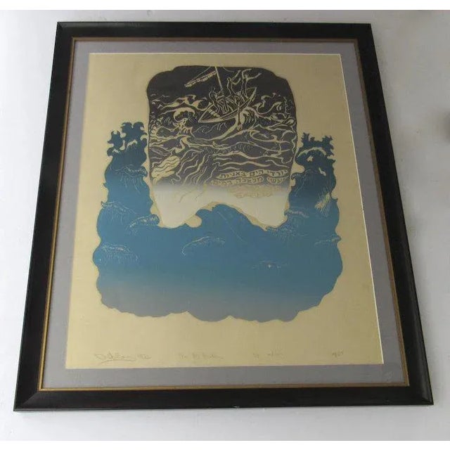 1970s 1970s Abstract Print by David Erez, Framed For Sale - Image 5 of 8