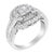 Contemporary 14KT White Gold Diamond Cocktail Ring (1 1/4 cttw, H-I Color, SI2-I1 Clarity) For Sale - Image 3 of 7