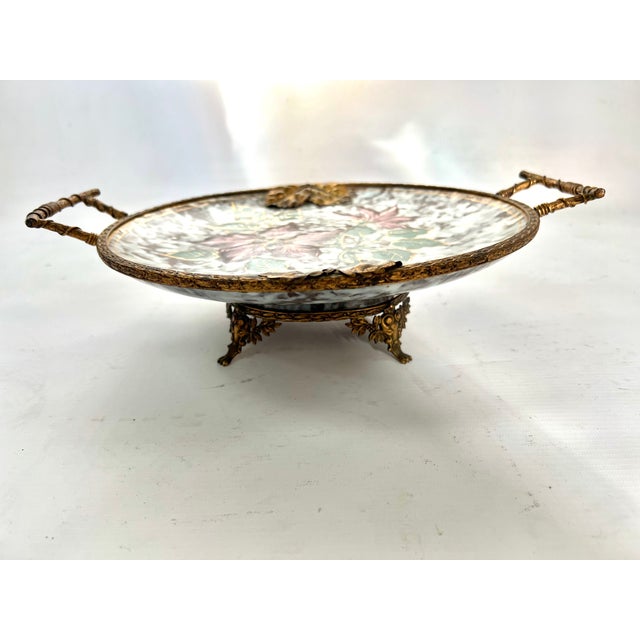 Art Nouveau Ceramic and Gilt Bronze Centerpiece, Late 19th Century For Sale - Image 5 of 13