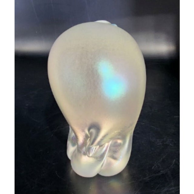 Contemporary Lovely, Signed Daniel Vargas Iridescent Glass Bear, Arte Vargas Studio For Sale - Image 3 of 6