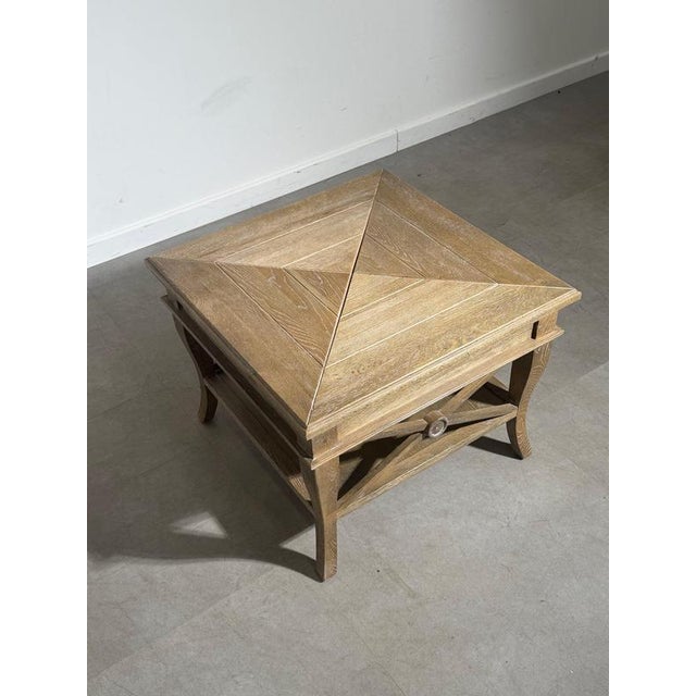 Oak Side Table with Drawer and Lower Shelf from RR Interiors For Sale - Image 4 of 6