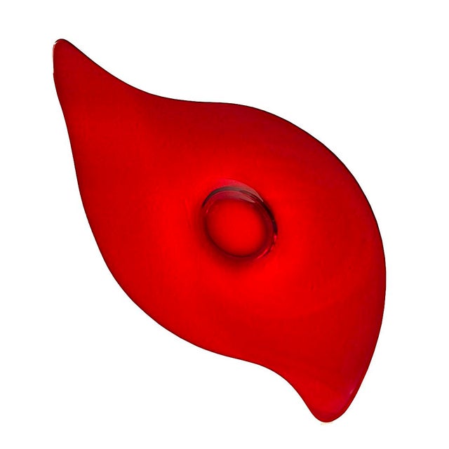 Offered is a vintage mid 20th Century Viking Glass platter in Ruby Red from their Epic Line. This shape is sometimes...