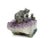 Stunning pewter mama bear and two cubs figurines on natural organic purple amethyst quartz stone. It is one of kind piece...