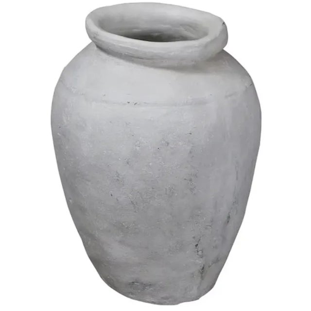 2010s Contemporary Large White Pot-Vase For Sale - Image 5 of 5