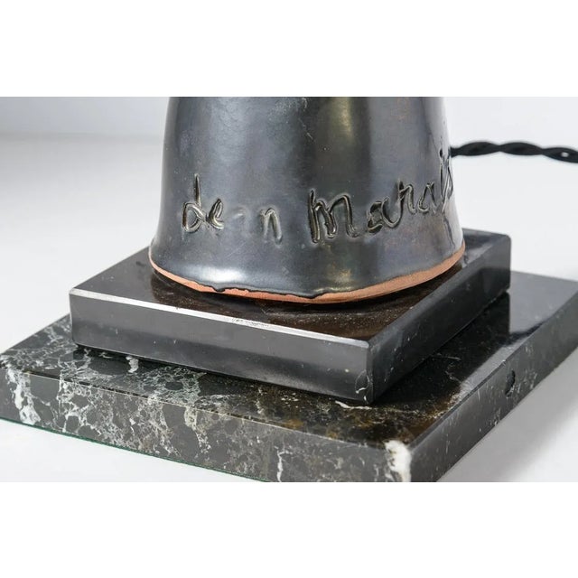 Rare Table Lamp Signed by Artist, Jean Marais (Jean Marais 1913-1998) For Sale - Image 12 of 12