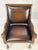 Pair of Theodore Alexander Regency Style Carved Lion & Hairy Paw Caster Armchairs in Brown Leather For Sale - Image 14 of 17