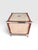 Almond 1990s Charleston Polo Campaign Style Three-Drawer Side Table With Glass Top. For Sale - Image 8 of 11
