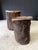 Brown Antique Artisan Made Cork Side Tables, Portugal, 1890s, Set of 2 For Sale - Image 8 of 17