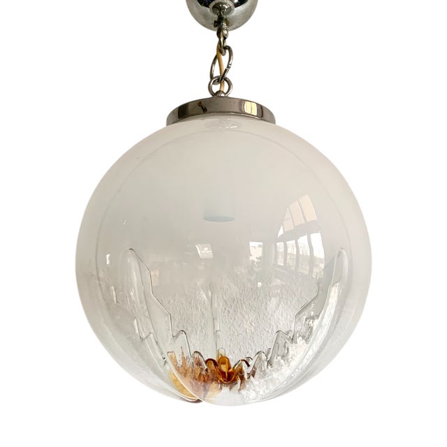 Vintage Murano Glass Hanging Lamp from Mazzega, 1970s For Sale