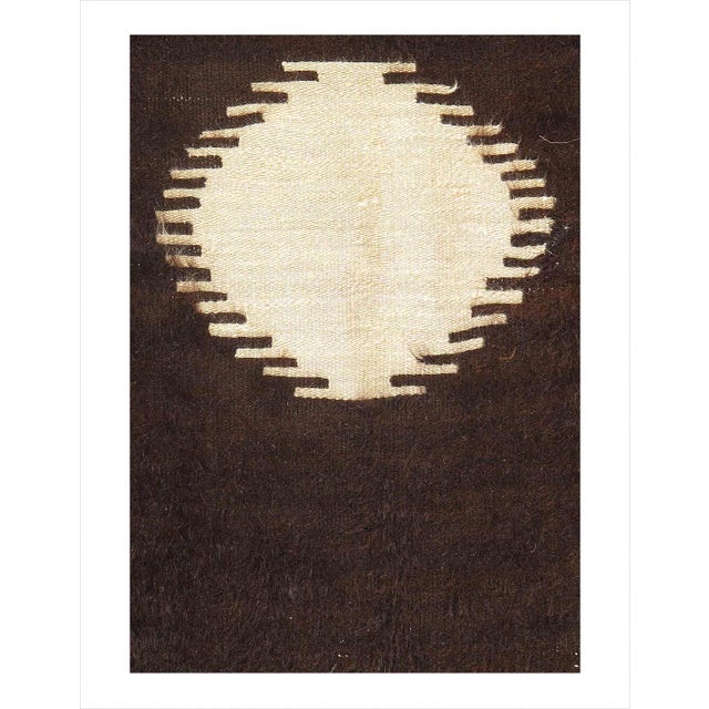 A vintage hand knotted goat hair rug, ca 1960s. These rugs have been made in from the mohair wool of Angora Goats in the...