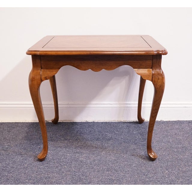 Wood Altavista Lane Bookmatched Walnut Country French 27x21" Accent End Table 10938-05 For Sale - Image 7 of 11