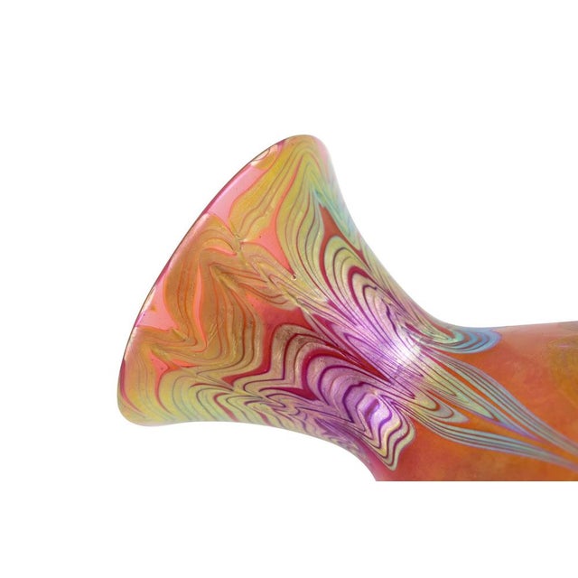 Glass Art Nouveau PG 3/492 Vase in Pink, Green and Blue Glass from Johann Loetz Witwe, 1903 For Sale - Image 7 of 9