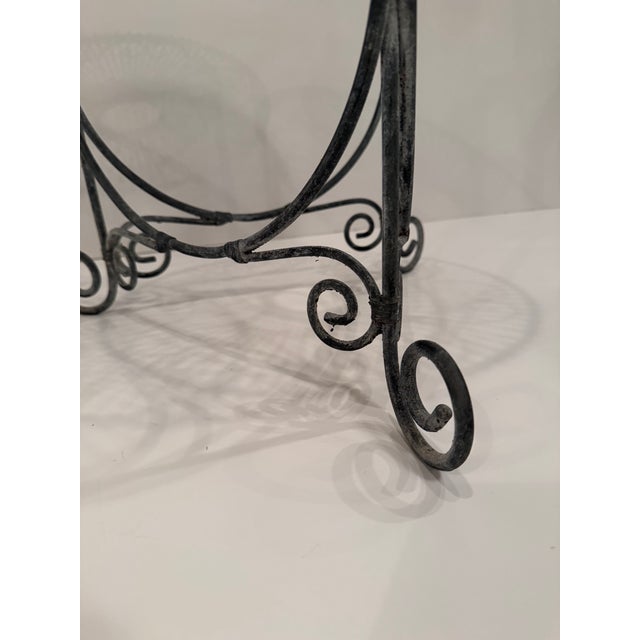 Metal Vintage Round Wire Side Tables -a Pair For Sale - Image 7 of 11