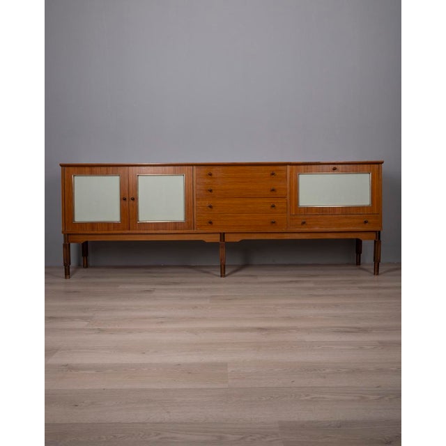 Vintage Italian Wooden Sideboard with Bar Compartment, 1960s For Sale - Image 13 of 13