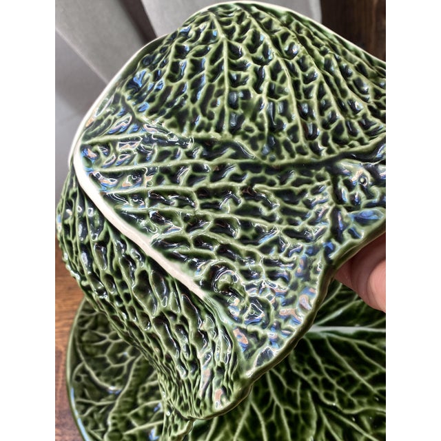 Large Earthenware Tureen in the shape of Cabbage Leaves, 1970s For Sale - Image 13 of 18