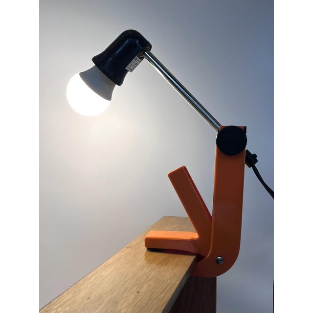 Plastic Vintage Space Age Model 2323 Clamp Lamp by Revue, 1970s For Sale - Image 7 of 18