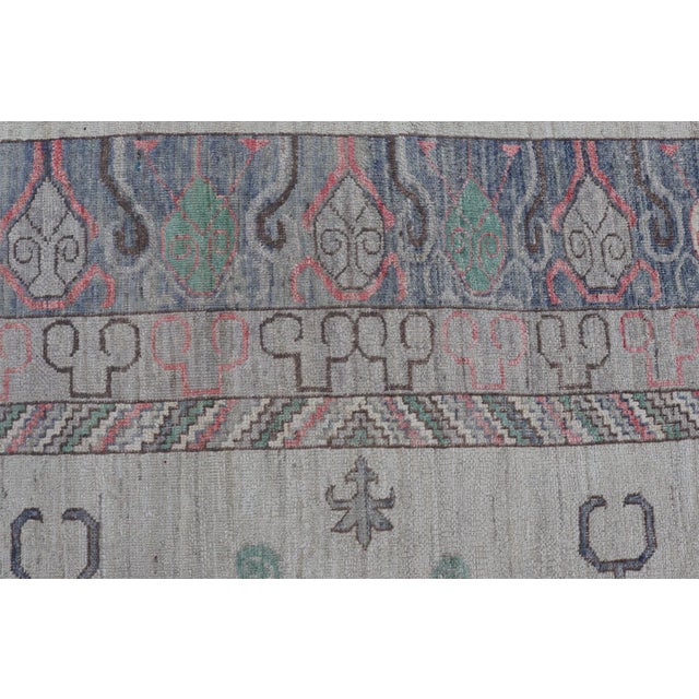 Hand Knotted Colorful Khotan Rug by Keivan Woven Arts, 9'8" X 13'0 For Sale - Image 9 of 12