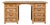 Teak Kneehole Desk with Eight Drawers and Custom Bleached Finish For Sale