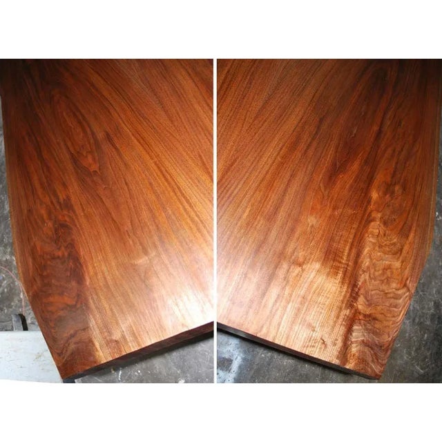 Brown Large Live Edge Black Walnut Table, Built to Order by Petersen Antiques For Sale - Image 8 of 11