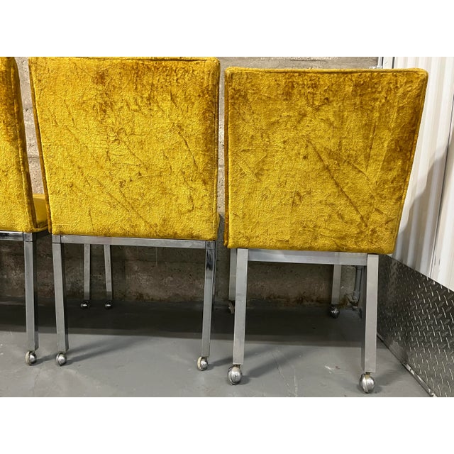 1970s Mid Century Modern Chrome Dining Room Set in the Milo Baughman Style. For Sale - Image 9 of 12