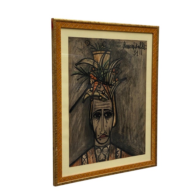 Bernard Buffet, Portrait, 1950, Artwork on Paper For Sale - Image 9 of 10