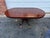 Biedermeier Vintage Regency Style Pedestal Inlaid Mahogany Round Dining Table With 2 Leaves For Sale - Image 3 of 17