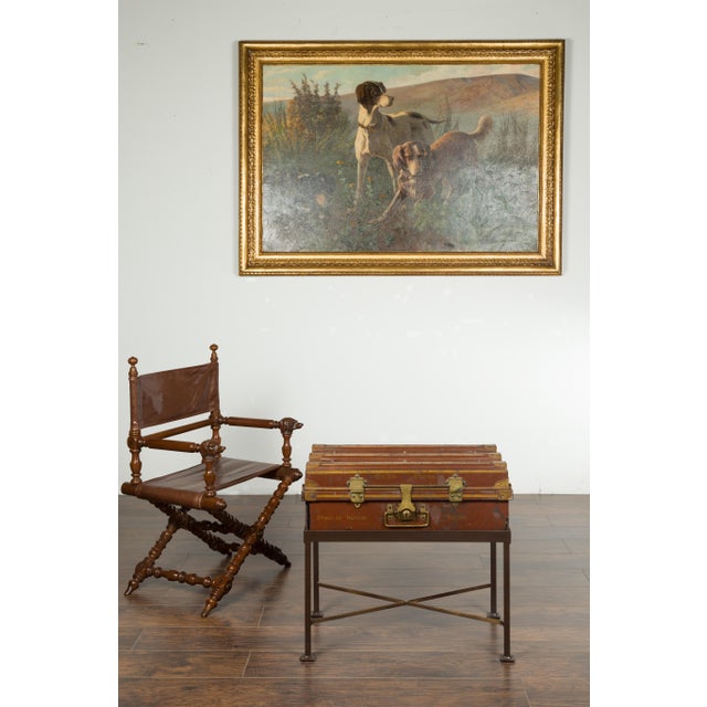 Early 20th Century Early 20th Century Star of India Ship's Trunk Made by Newton Shakespeare and Co. on Custom Base For Sale - Image 5 of 12