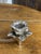 1960s Flower Candleholder with Lotus Flower Heart Ashtray with Removable Petals in Silver-Plated Metal, 1960s For Sale - Image 5 of 14