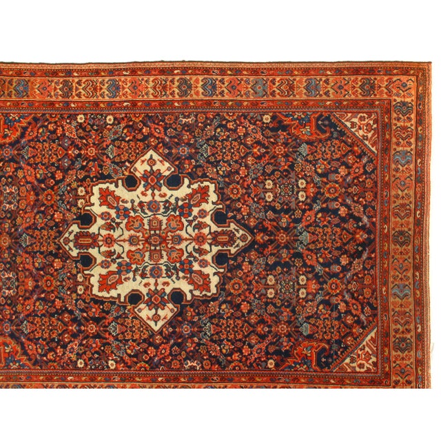 Persian Late 19th Century Antique Persian Malayer Rug - 4′4″ × 6′6″ For Sale - Image 3 of 5