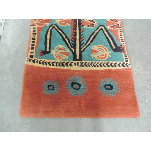 Folk Art Style monkey area Wall Hanging without Fringes. Handmade in Nepal with Himalayan wool. The fringes have been...