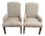 Pair of Custom Jessica Charles Upholstered High-Back Accent Chair With Arms For Sale