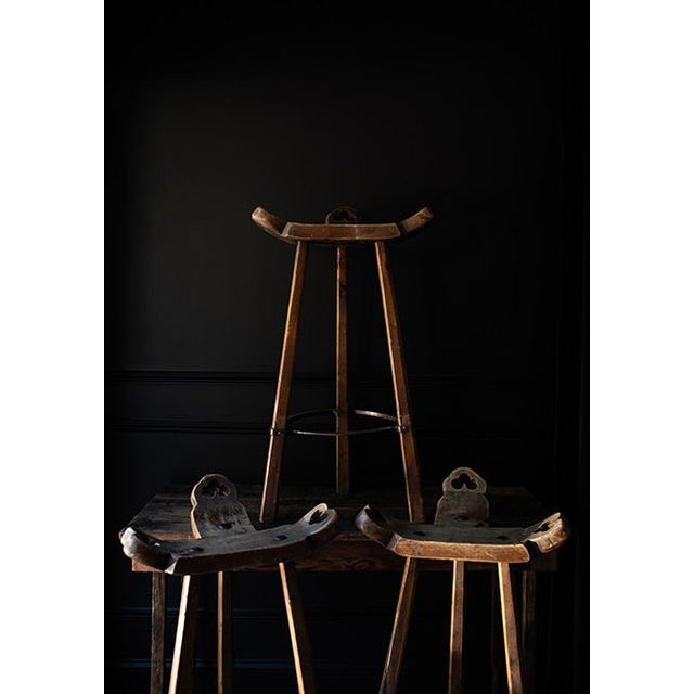 Vintage Mid-Century Spanish Brutalist Marbella Bar Stools, Set of 3 For Sale - Image 18 of 18